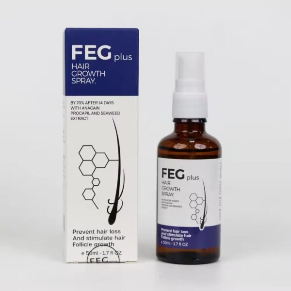 FEG Plus Hair Growth Spray – 60ml | Stimulates Hair Follicles, Reduces Hair Fall & Promotes Thicker, Stronger, and Healthier Hair Growth